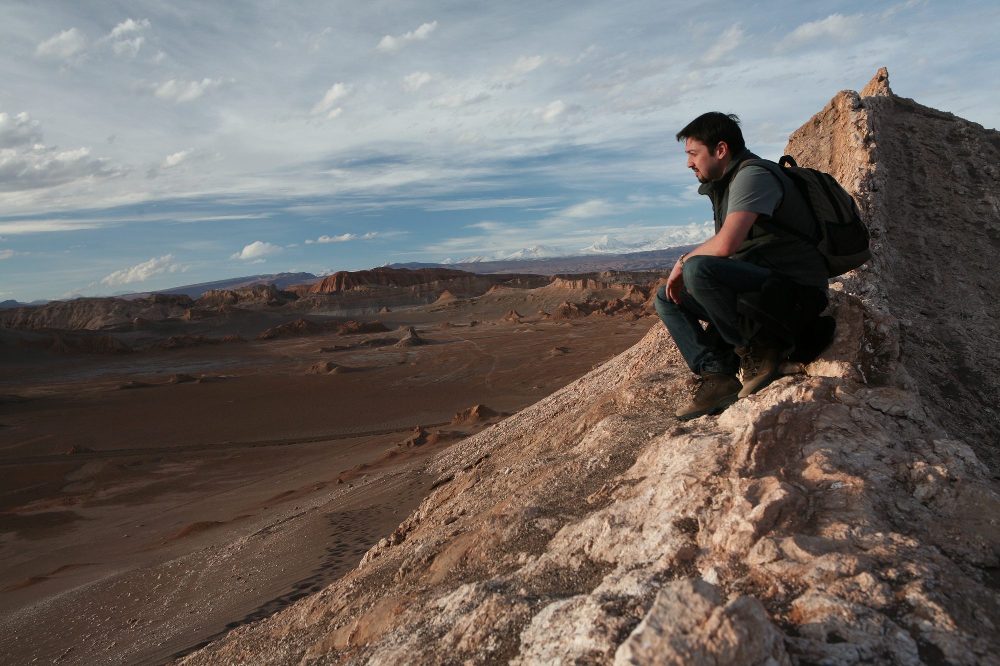 Jeff observando o Valle de la Luna, 2011